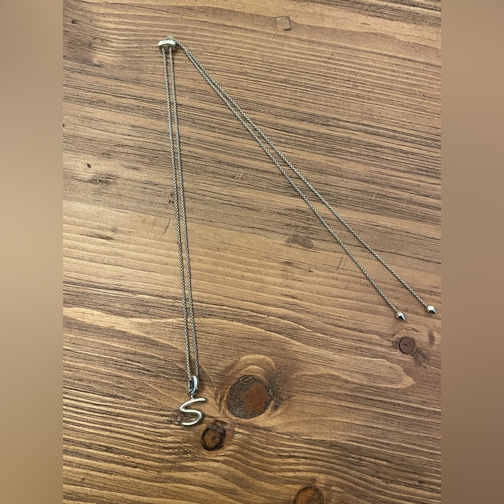 Kendra Scott Adjustable Chain Necklace in Gold with S Charm